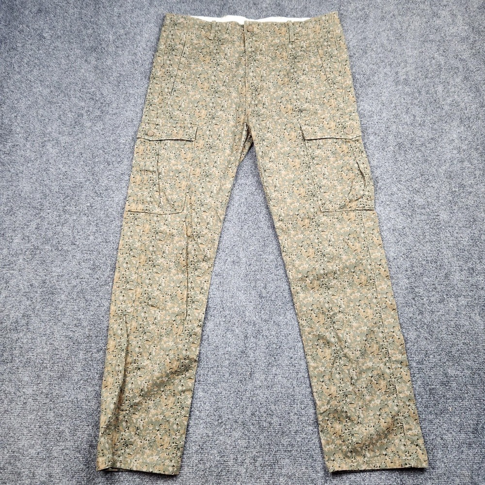 Levi Strauss & Co Pants Mens 33x32 Green Camo Cargo Straight Leg Casual Workwear - Picture 1 of 9